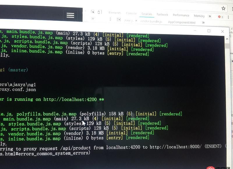 angular.js - angular 配置代理proxy.conf.json后報(bào)錯(cuò)，頁面返回500internal server error？